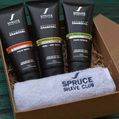 Charcoal Facial Cleansing Kit | Face Wash, Face Scrub, Peel Off Mask - SpruceShaveClub